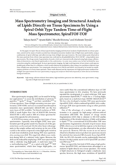 MALDI Imaging and Structural Analysis of Lipids